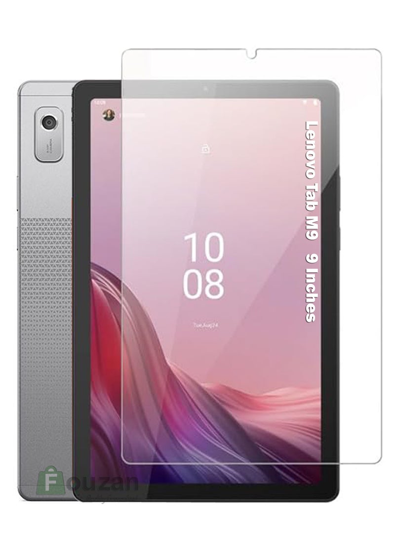 Lenovo Tab M9 9.0 inches - Tempered Glass Screen Protector - Premium HD Delicate Touch , Higher Transparency , Easy to Install ,Anti-scratch and Bubble-free Screen Protector - Clear - Image 1