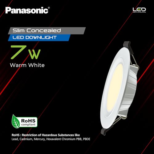 Panasonic 7 Watt LED Concealed Downlighter, LED Recessed Downlight, 85mm Cut Out, BIS & ROHS Certified, 4KV Surge Protection, Warm White Light (PDLM34073-2), Polycarbonate - Image 5