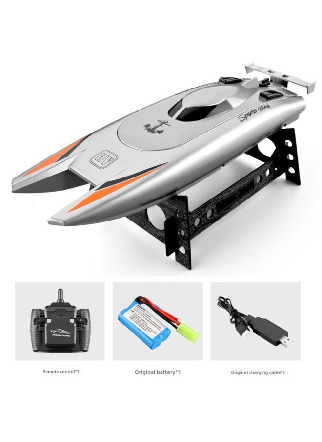 805 Remote Control Submarine Wireless 2.4g Boy Remote Control Toy High Speed Water Remote Control Boat Net Red Electric Toy-Specifications:2.4g Silver Gray ]  - Image 1