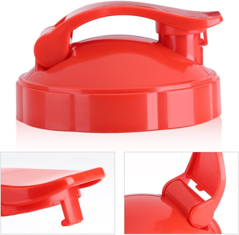 ZJchao Mason Jar Lids, 1Pc Mason Jar Lids With Straw Hole Canning Leak Proof Seal for 600W 900W Juicer Bottle (Red) - Image 5