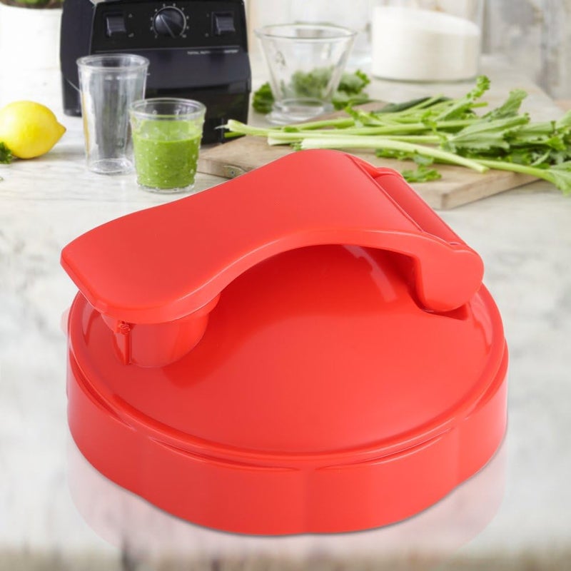ZJchao Mason Jar Lids, 1Pc Mason Jar Lids With Straw Hole Canning Leak Proof Seal for 600W 900W Juicer Bottle (Red) - Image 3