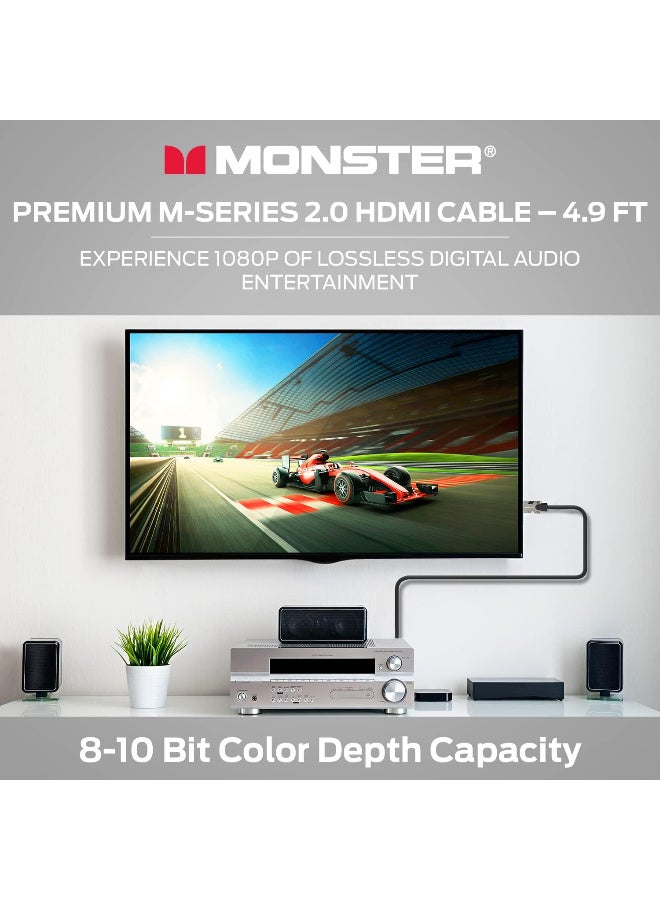 Monster HDMI Cable M-Series 2000 Certified Premium Ultra High Speed - 2.0 4K 60Hz, 22.5 Gbps 1.5 Meters - Image 5