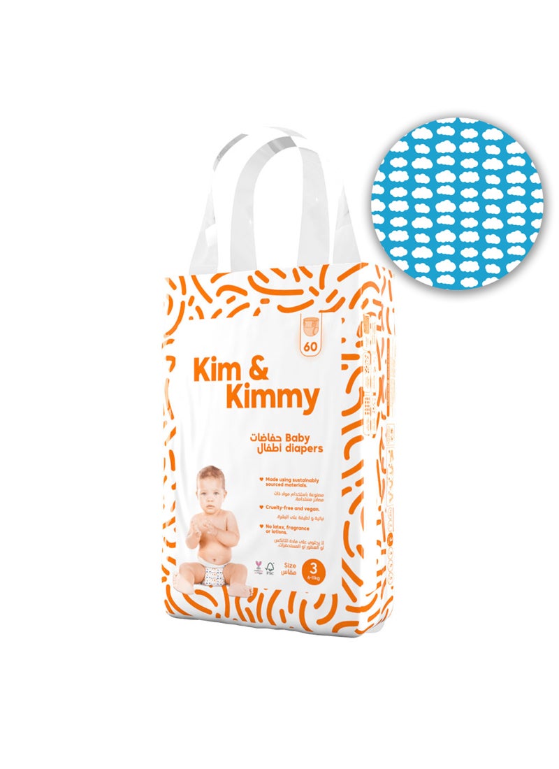 Kim & Kimmy Baby Size 3 Diaper 6 To 11Kg 60 Diapers - Image 4