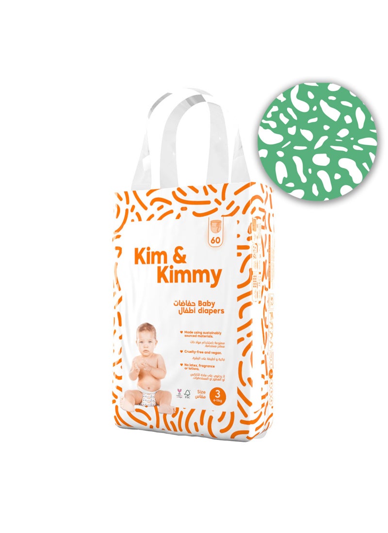 Kim & Kimmy Baby Size 3 Diaper 6 To 11Kg 60 Diapers - Image 3