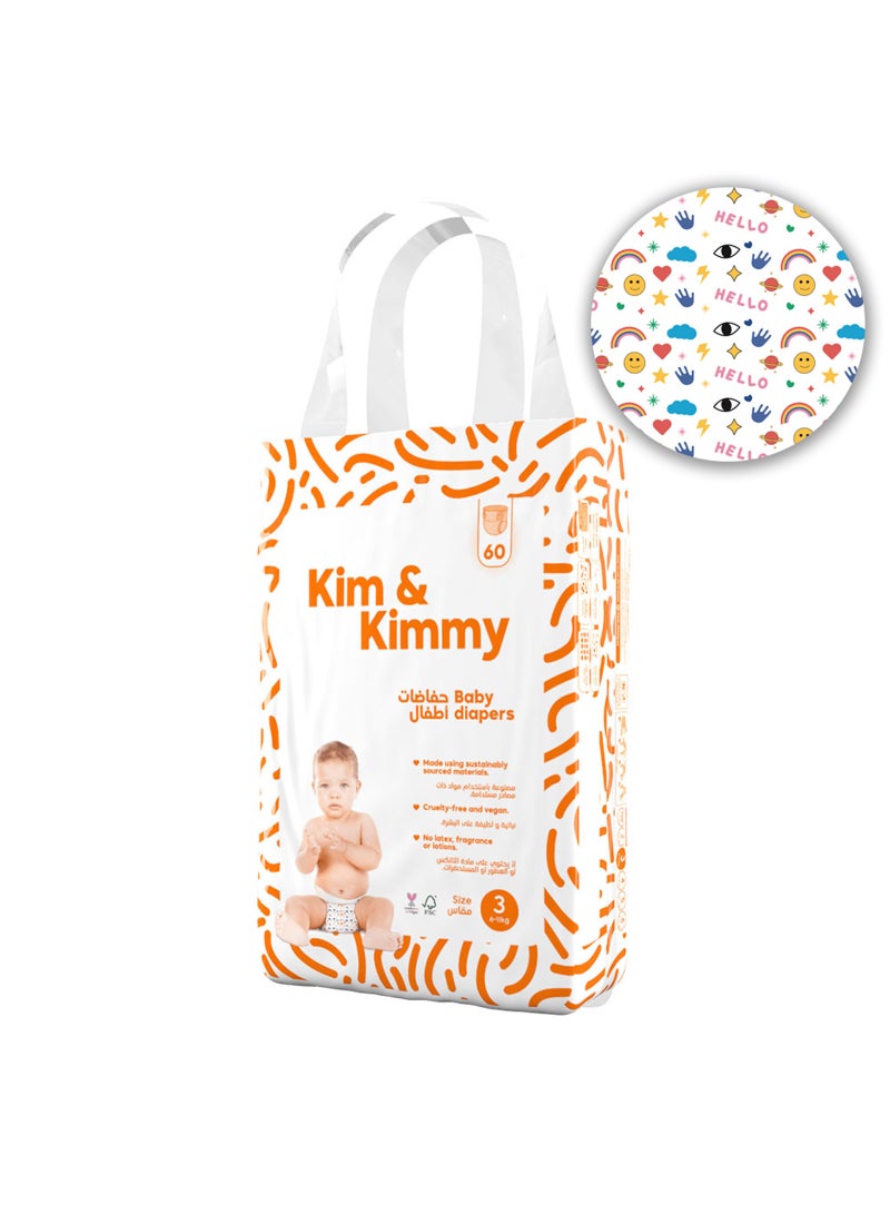 Kim & Kimmy Baby Size 3 Diaper 6 To 11Kg 60 Diapers - Image 2
