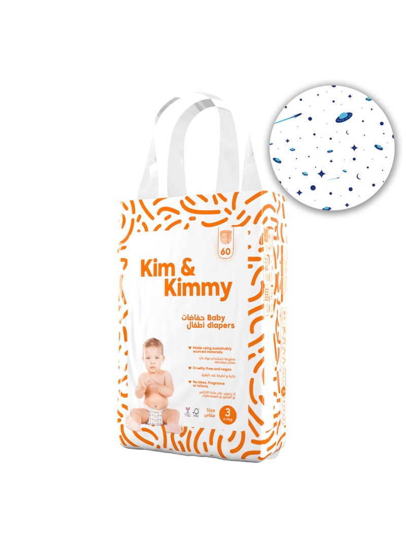 Kim & Kimmy Baby Size 3 Diaper 6 To 11Kg 60 Diapers - Image 5