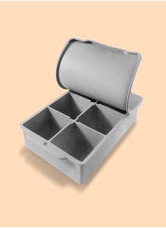 HOOPZOZA Ice Cube Tray with Lid Easy Release 6 Grid Square Ice Cube Mold For Tea Beverage Coffee Fruit Yogurt  - Image 1