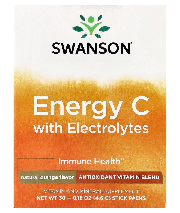 Energy C with Electrolytes Natural Orange 30 Stick Packs 0.16 oz (4.6 g) Each