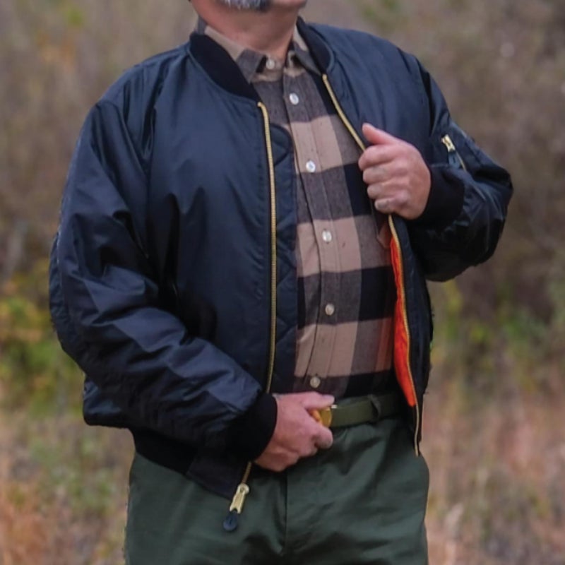 Rothco MA-1 Flight Jacket â€“ Iconic Bomber Style Cold Weather Coat Windbreaker, Black, L - Image 2