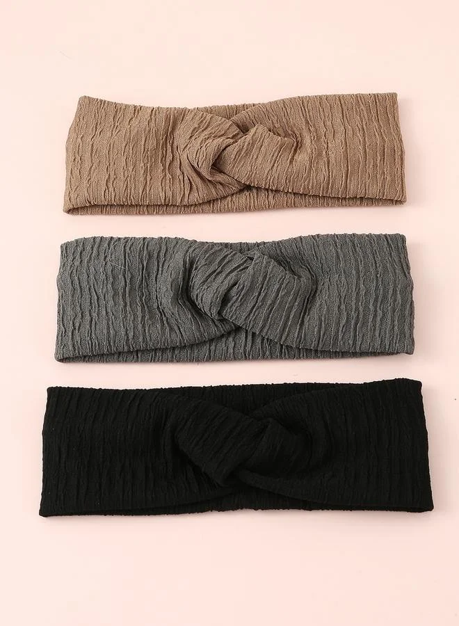 Take Two Multi Take Two Set of 3 - Texture Twist Headband for Women | Best Price UAE