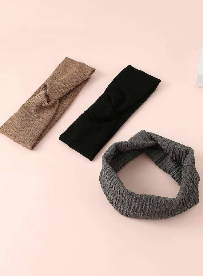 Take Two Multi Take Two Set of 3 - Texture Twist Headband for Women | Best Price UAE