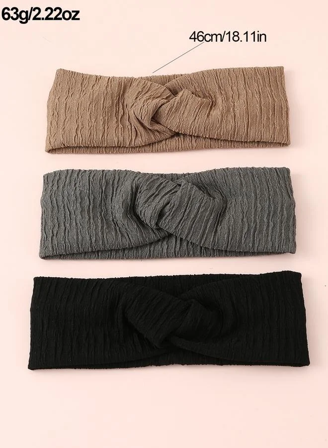 Take Two Multi Take Two Set of 3 - Texture Twist Headband for Women | Best Price UAE