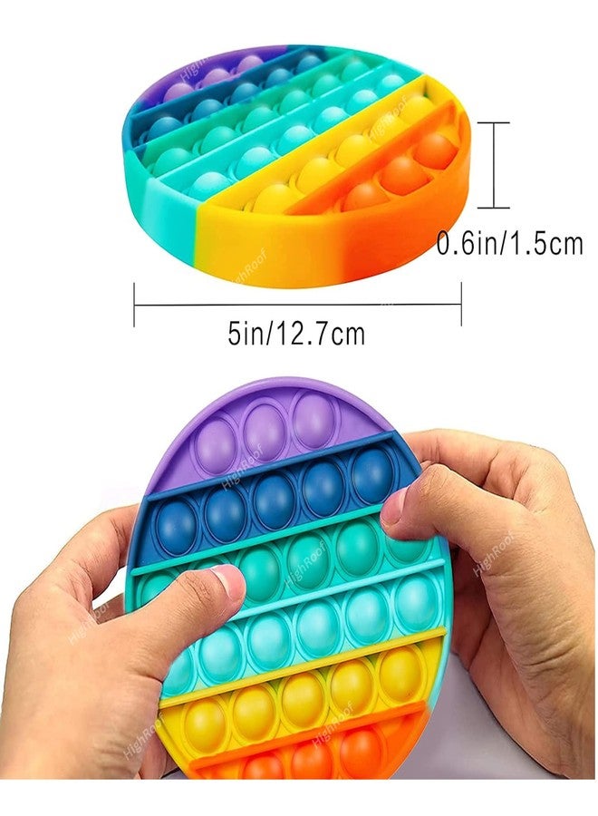 HighRoof Fidget Sensory Toys, Stress Relief Silicone Pressure Relieving, Squeeze Novelty Gifts for Kids Children Adults (Round Shape) - Image 4