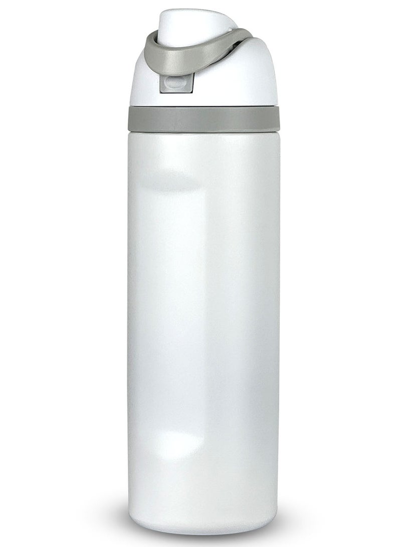 ROEIEIS Stainless Steel Water Bottle 1L | Vacuum Insulated Thermos Flask for Hot & Cold Drinks | BPA-Free, Leak-Proof with Straw | for Travel, Sports, Gym, School