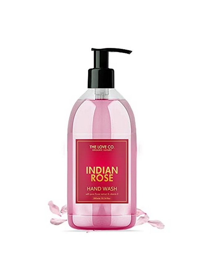THE LOVE CO. Liquid Hand Wash Indian Rose Hand Wash For Soft Clean And Moisturized Hand Wash For Skin 300Ml - Image 2
