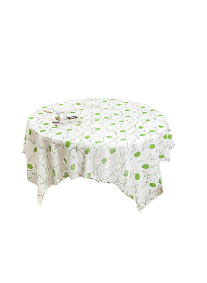 Thickened Disposable Waterproof And Oil-proof Tablecloth PEVA Plastic Tablecloth Square 1.8 M * 1.8 M Round Table-Color:Green Apple-Specifications:1.8 M * 1.8 M  - Image 1