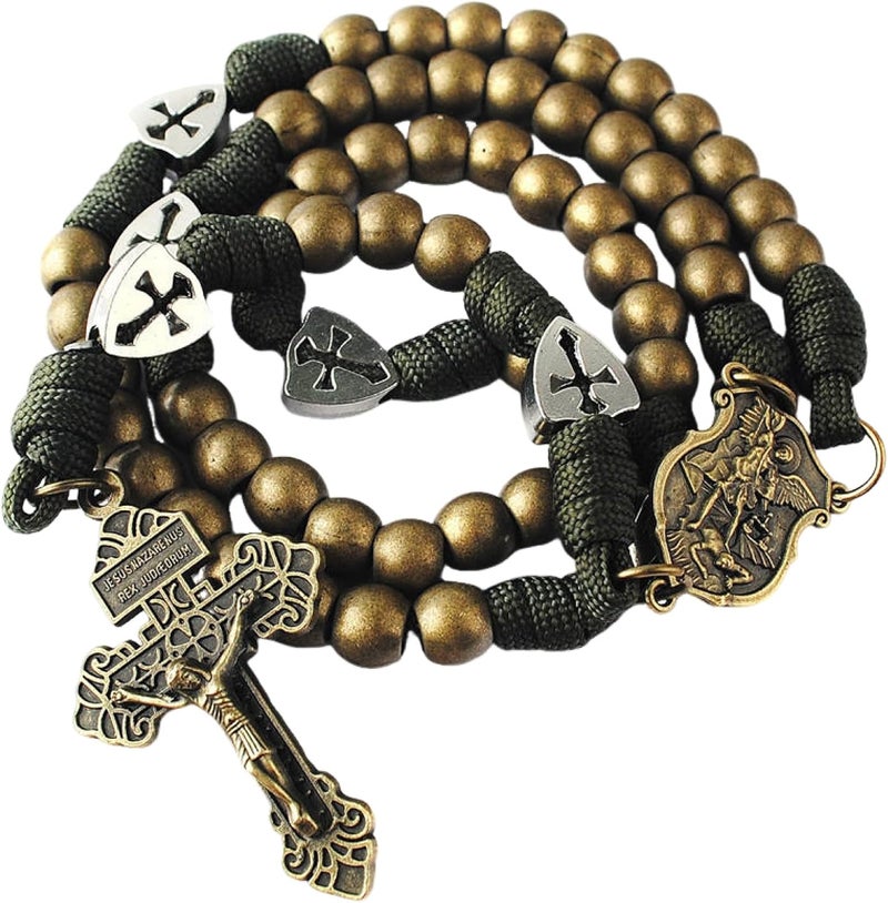 Intercession Men Women Wood Rosary - Made in Brazil (Black) - Image 1