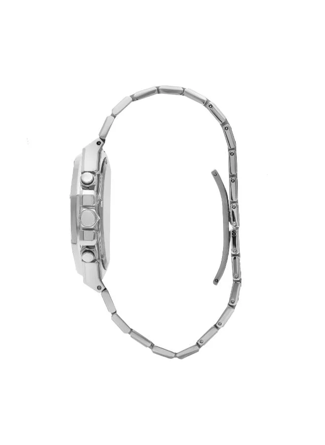 BEVERLY HILLS POLO CLUB Beverly Hills Polo Club BP3051X.390 Men's Multi Function Display Watch & Metal Strap Silver