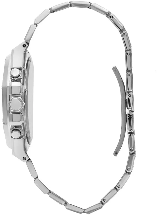 BEVERLY HILLS POLO CLUB Men's Quartz Movement Watch, Multi Function Display and Metal Strap - BP3051X.390, Silver