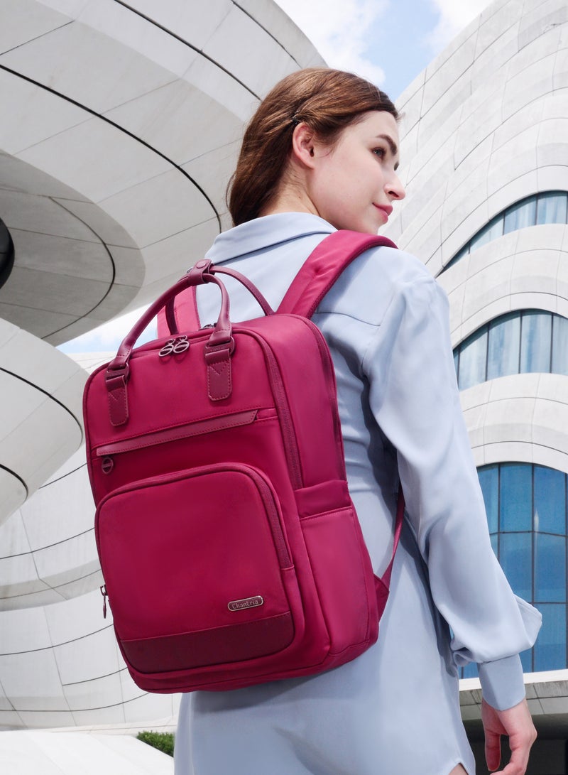 Chantria CB00765 Stylish Anti-theft 15.6-Inch Laptop Water-resistant For Travel Work School Business For Women Fashion Durable Casual Backpack Bag - Red  - Image 3