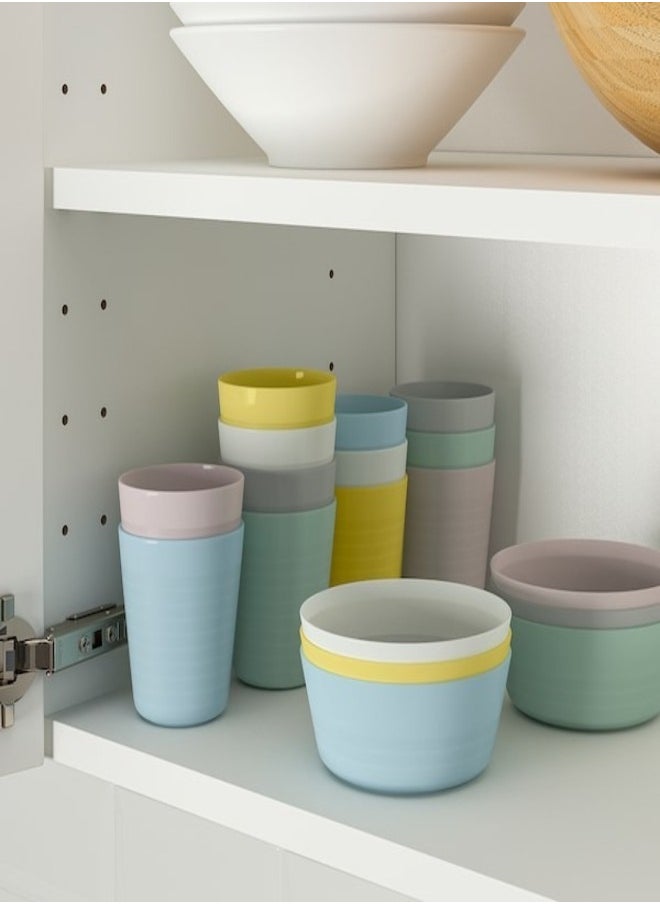 Kalas Kalas Pack of 6 Plastic Bowl Dishes Multi Coloured Pastel  - Image 5