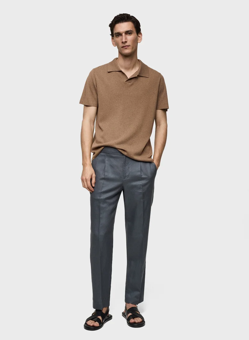 Mango Man Lino Essential Polo