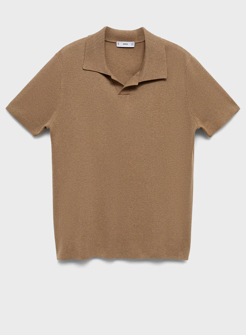 Mango Man Lino Essential Polo