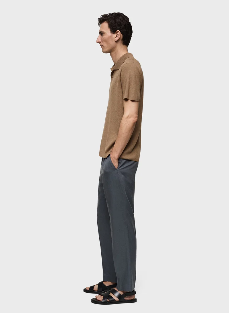 Mango Man Lino Essential Polo