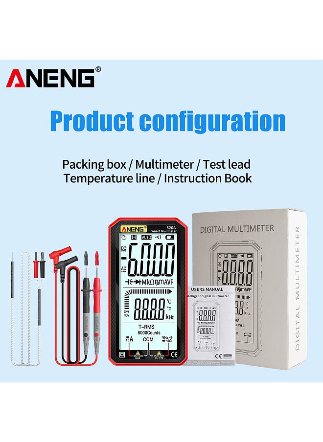 4.7-Inch LCD Display AC/DC Digital Multimeter Ultraportable True-RMS Multimeter Auto-Ranging Multi Tester