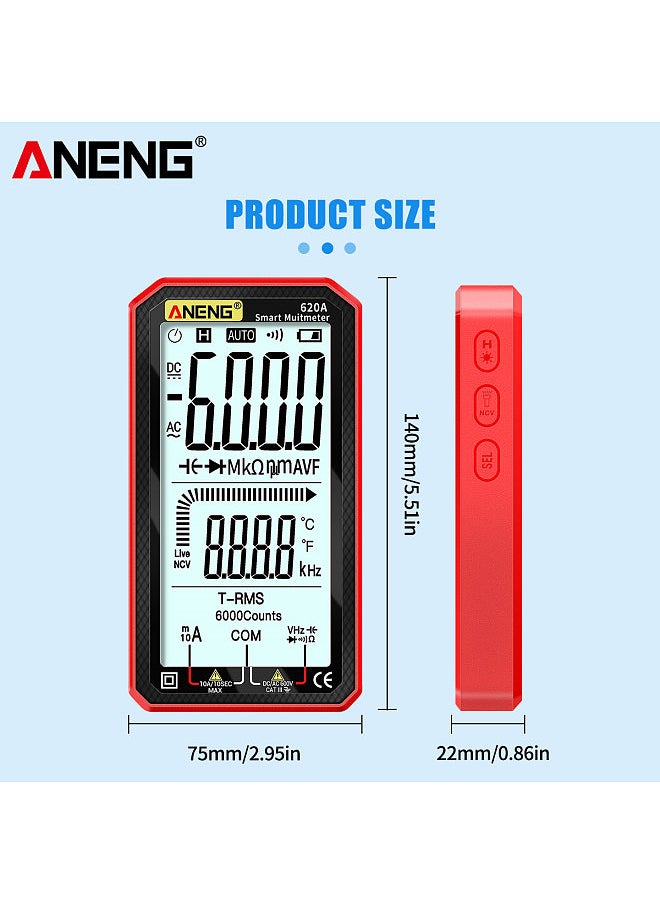 4.7-Inch LCD Display AC/DC Digital Multimeter Ultraportable True-RMS Multimeter Auto-Ranging Multi Tester