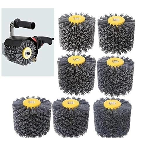 SIGNI Professional Abrasive Nylon Drawing Wheel Drum Burnishing Brush – Ideal for Wooden Polishing | Durable 60 Grit Black | 1 Pack - Image 5