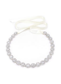 Oriamour Crystal Wedding Headband Bridal Headpiece Rhinestone Bridal Hair Accessories For Brides Flower Girl Bridesmaids Silver  - Image 2