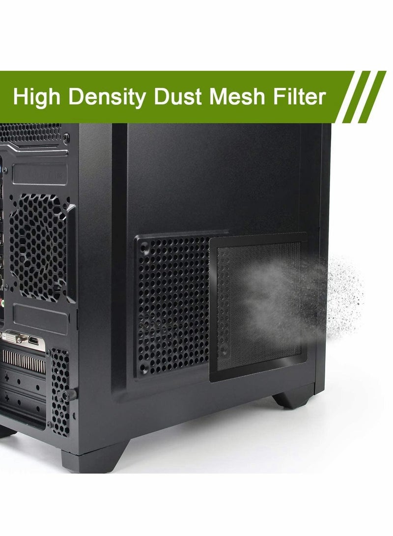 Excefore Computer Cooler Fan Dust Filter, Dustproof PVC Cover Mesh Magnetic Frame, Mesh Cover Black Radiator Filter 5-pack (120 * 120mm)  - Image 3