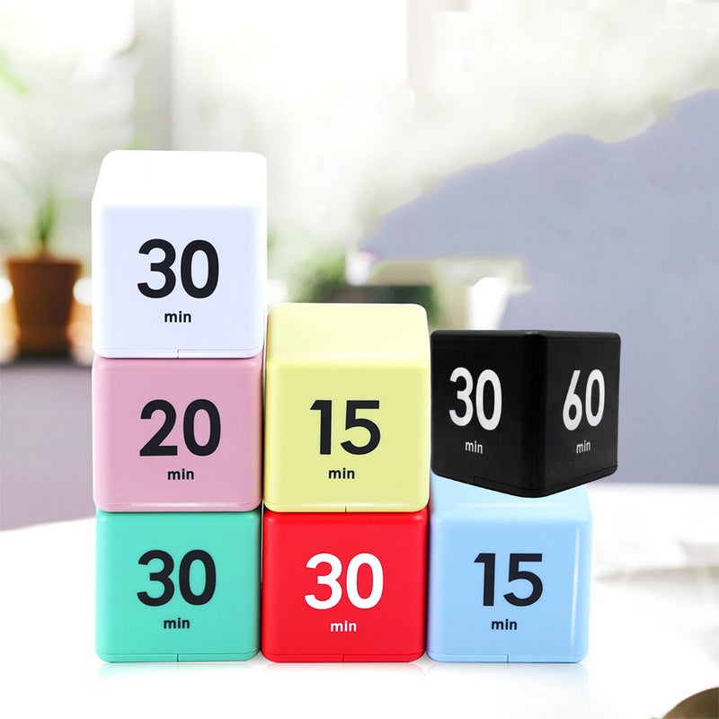 Cube Timers Time Management and Countdown Settings with Gravity Sensor Flip Timer 2.6 Inch Kids Timer 15-20-30-60 Minutes for Studying Cooking Reading Exercise - Image 3