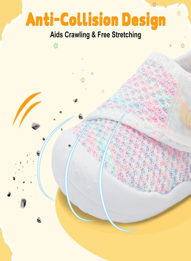 FEETCITY Baby First Walking Shoes Girls Boys Wide Infant Shoes Baby Slip On Sneakers Lightweight Barefoot Crib Shoe - Image 4