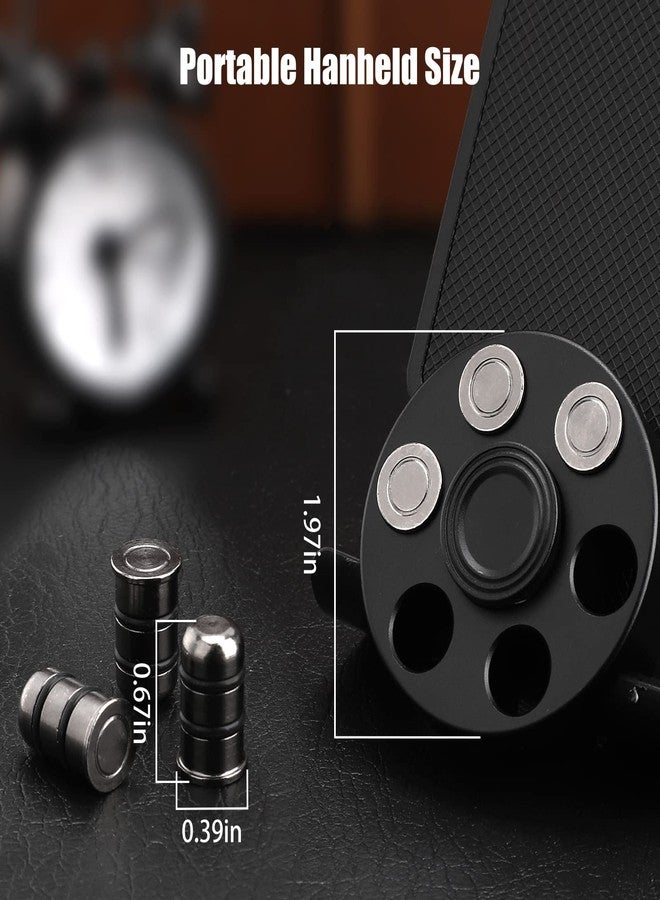 Dilabnba Fidget Spinner Toy for Adults Kids, Cool Black Alloy Hand Finger Spinner, Stress Relief Anti Anxiety Fidget Cube Fidget Toy, Sensory Spinning Desk Toys Gifts Party Favors - Image 2