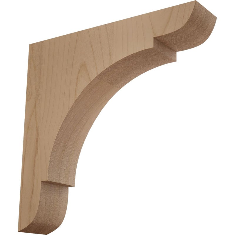 Ekena Millwork BKTW01X08X08OLAL Medium Olympic Wood Wood Brackets 1 34W x 8D x 8H Alder