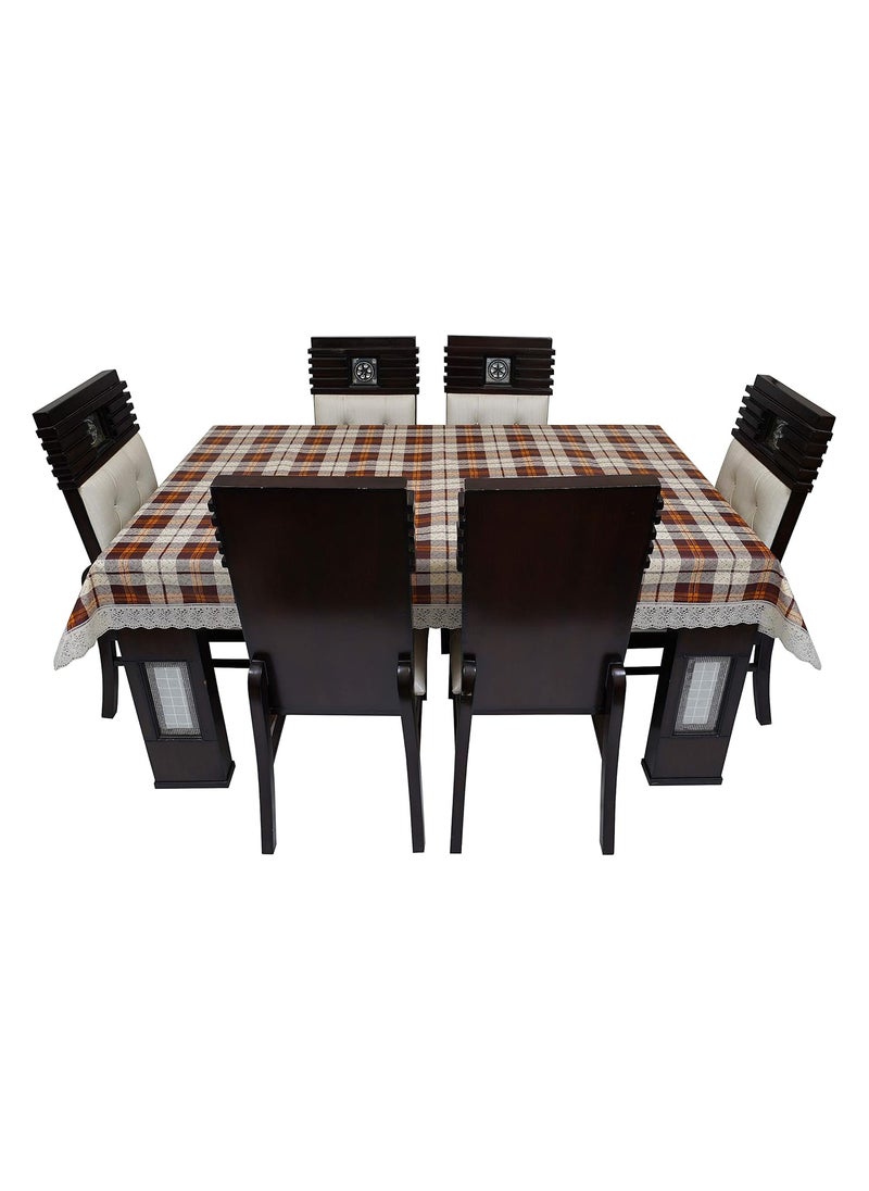 Lithara Lithara PVC Waterproof Dining Table Cover for 6 8 Seater Printed Design Rectangular Protector Size 60 x 108 Inches Multicolor  - Image 2