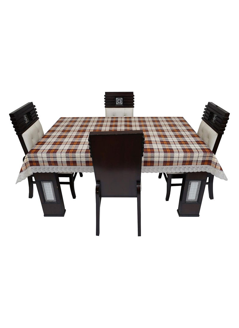 Lithara Lithara PVC Waterproof Dining Table Cover for 6 8 Seater Printed Design Rectangular Protector Size 60 x 108 Inches Multicolor  - Image 3
