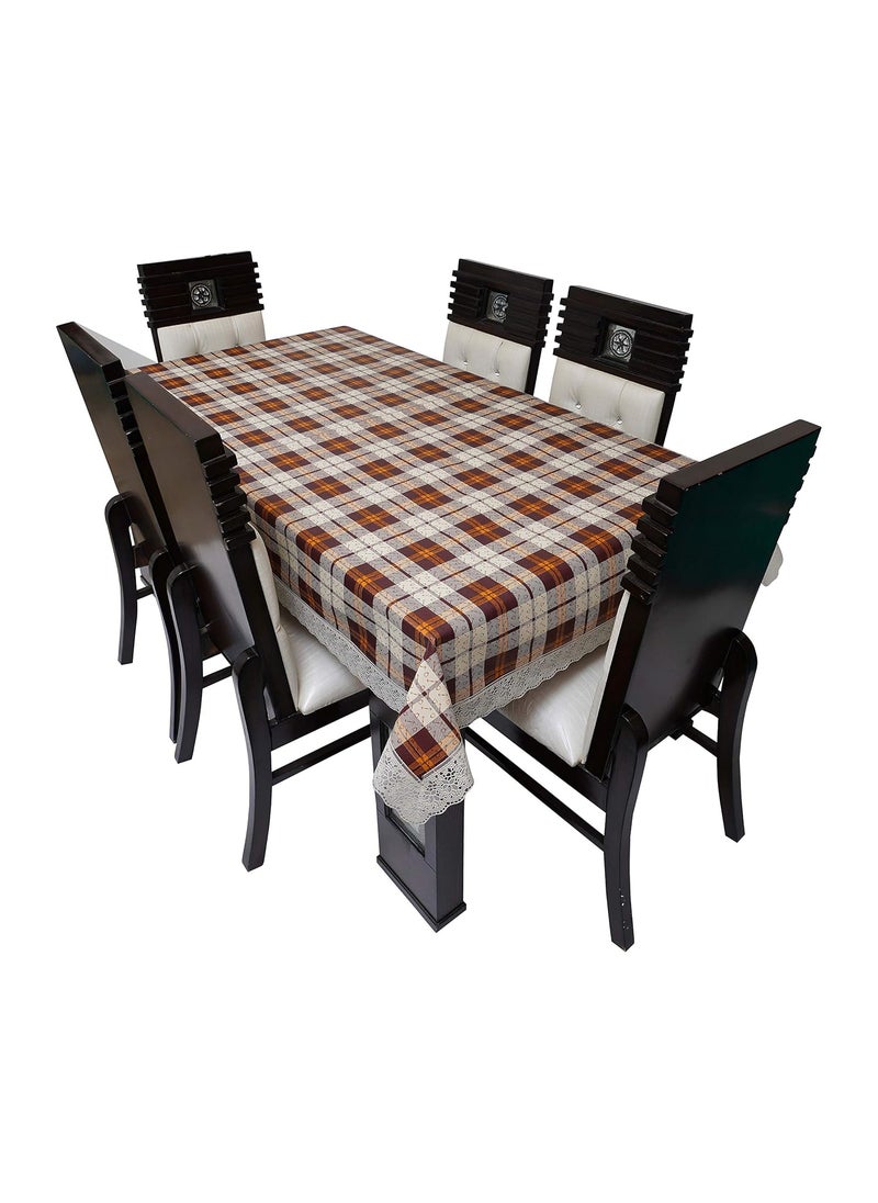 Lithara Lithara PVC Waterproof Dining Table Cover for 6 8 Seater Printed Design Rectangular Protector Size 60 x 108 Inches Multicolor  - Image 1