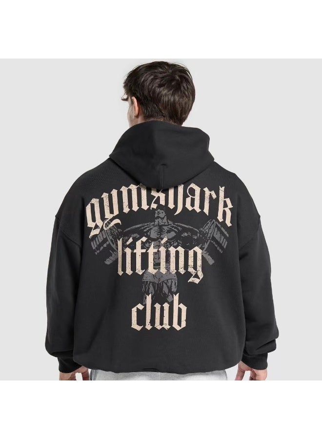 جيمشارك سترة رياضية واسعة بأكمام طويلة وقبعة للرجال والنساء بتصميم سمكة القرش - Image 1