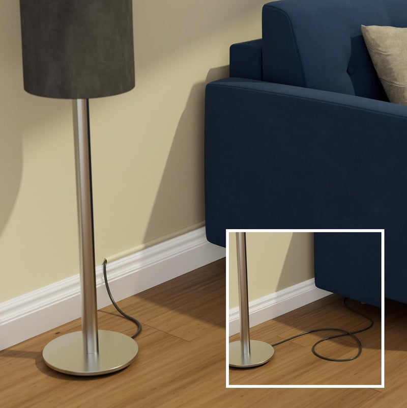 D-Line 157in Cord Cover Kit, Self-Adhesive Wire Hiders, Paintable Cable Raceway to Hide Wires on Wall, Electrical Cable Management - 10x 15.7 Lengths & 19 Accessories - 0.78" (W) x 0.39" (H) - Beige - Image 5