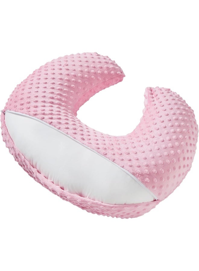 Aullar Pillowcase for Nursing Pillow and Positioner for Breastfeeding and Bottle Feeding, Propping Baby, Tummy Time, Baby Sitting Support, Awake-Time Support, Pillow Cover Only (Candy Pink) - Image 4
