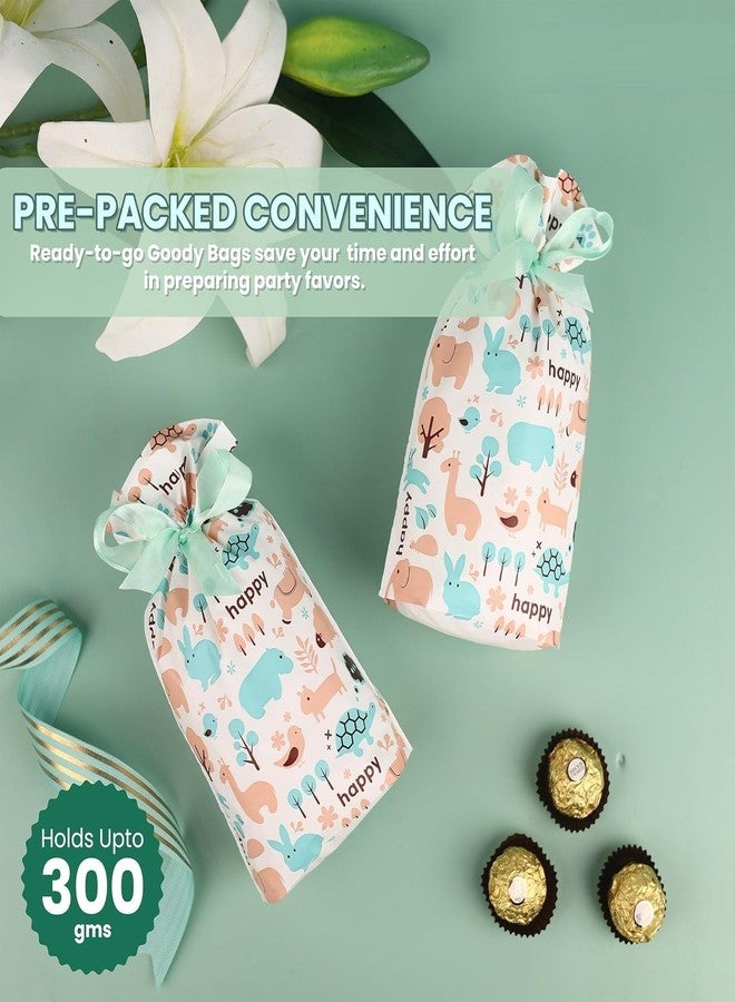 TREXEE Potli Bags - Return Gift Pack for Kids Birthday - Goodie Bag, Animal Themed (Pack 25)(9X6 IN) - Image 5