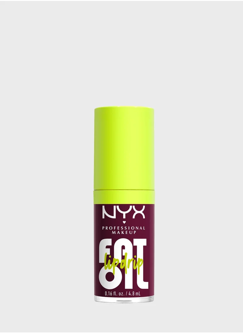 NYX PROFESSIONAL MAKEUP Fat Oil Lip Drip, Moisturizing, Shiny, Vegan Tinted Lip Gloss - 04 That's Chic