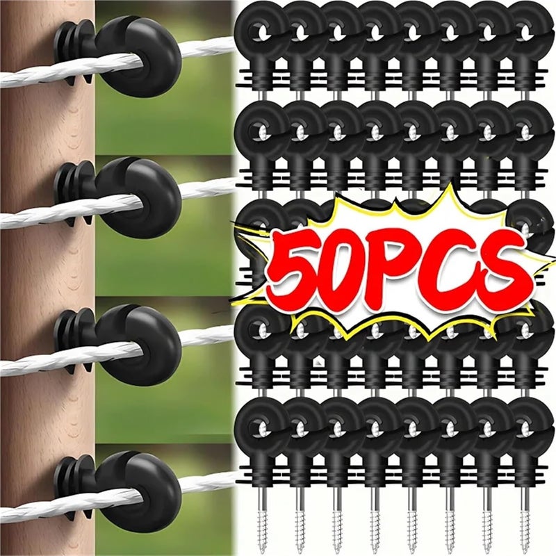 Electric Fence Insulator Screw In Post Ring 50PCS for Agricultural Farm Animal Safety - Image 4
