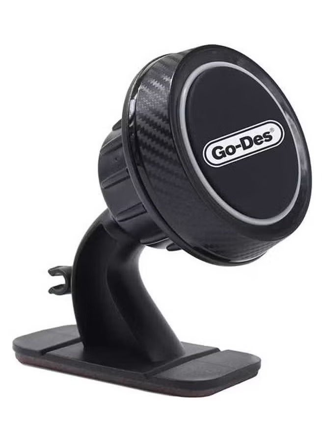 GO-DES GD-HD620 Magnetic Suction Phone Holder – Universal 360° Adjustable Car Mount for Dashboard & Windshield, Strong Magnetic Grip with Suction Base, Hands-Free Phone Stand Compatible with iPhone, Samsung, Huawei, Xiaomi & All Smartphones – Black - Image 1