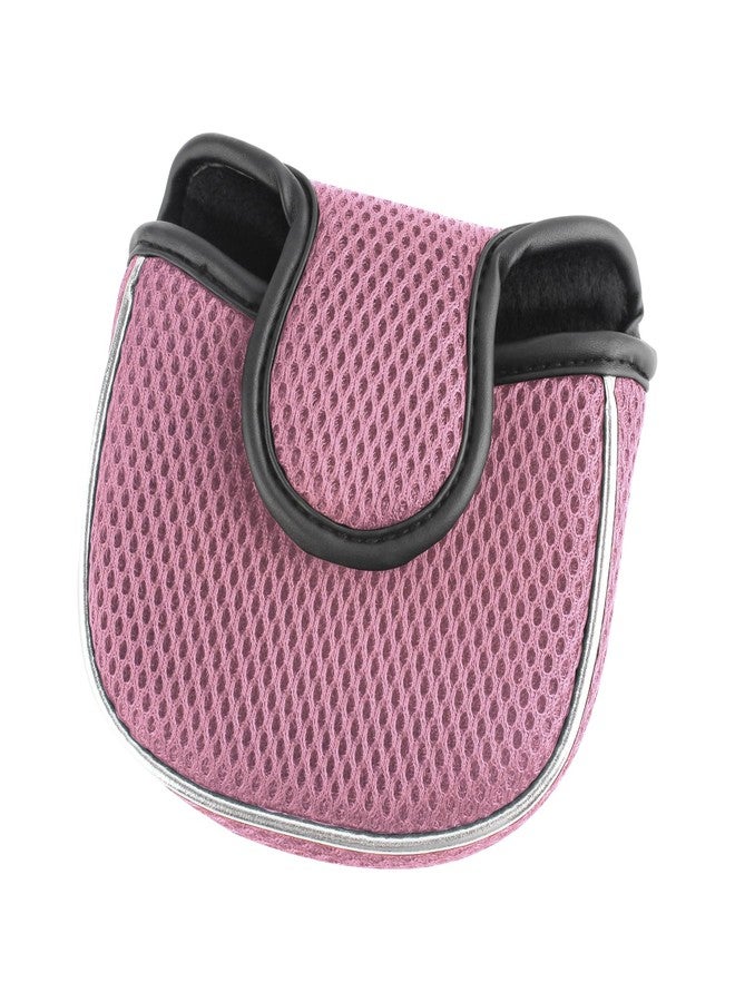 Andux Mesh Heel-Shafted Mallet Putter Cover Golf Putter Head Covers Pink, Square MT/TG14 - Image 1