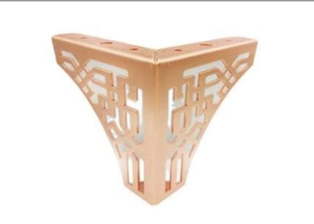 Generic Aakash Decor Sofa Hardware Leg 5 Inch 13 Cms Sofa Furniture Rose Gold Finish Heavy Model Jali Shape Type 3 Sofa Leg Set of 4 Mounting Screw Included 