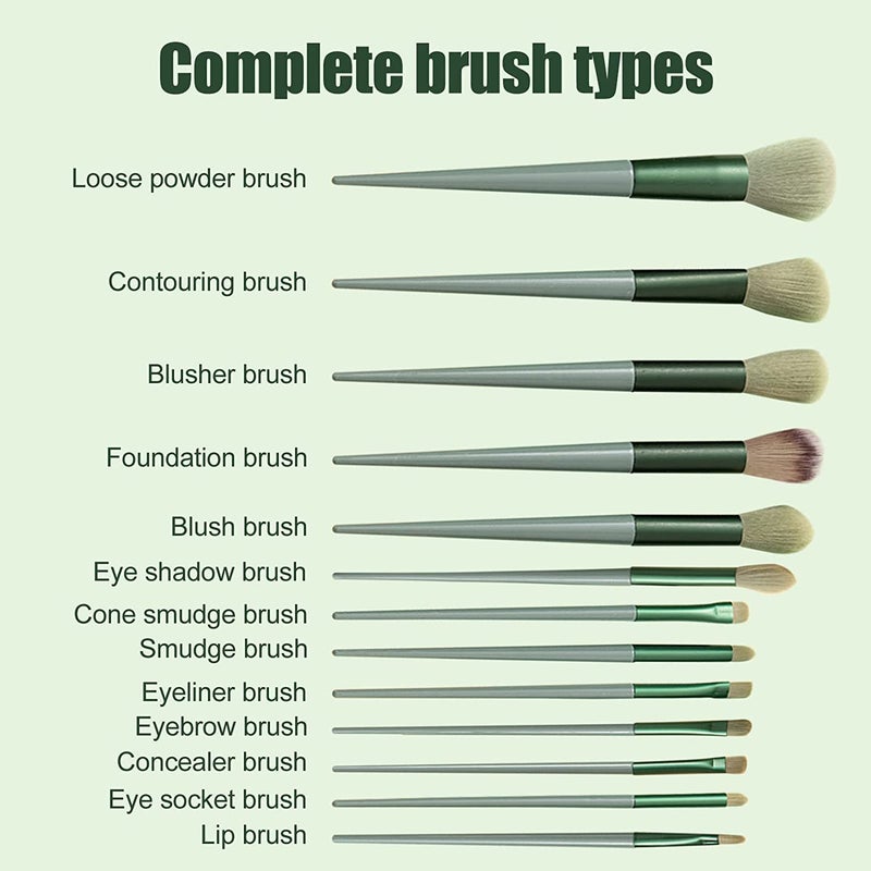 Calyrex Makeup Brushes Kit Face Makeup Brushes Set Professional Foundation Brush Eyeshadow Brush Travel Makeup Brushes for makeup beginners and enthusiasts13 Piece - Image 3
